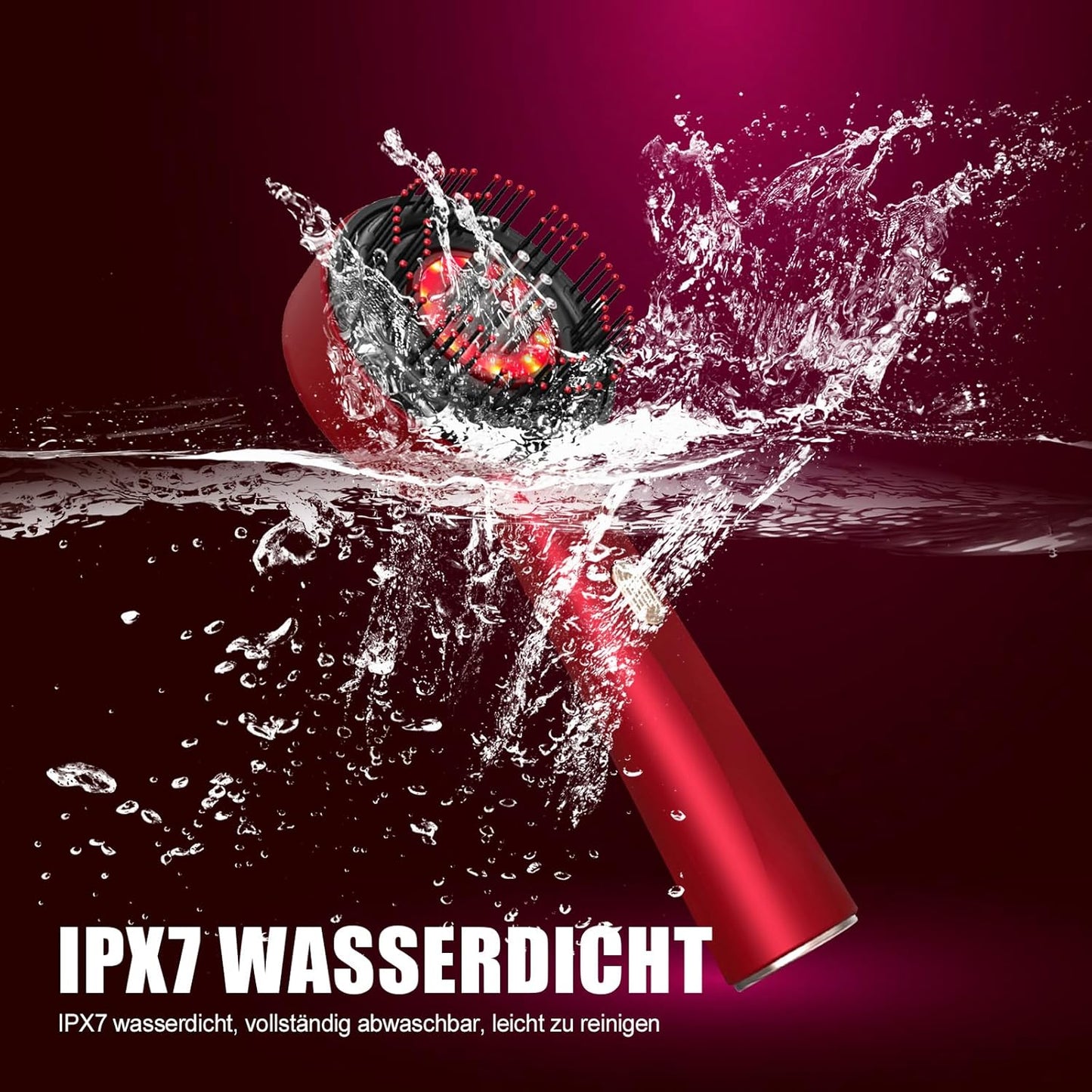 Electric Scalp Massager Brush color red