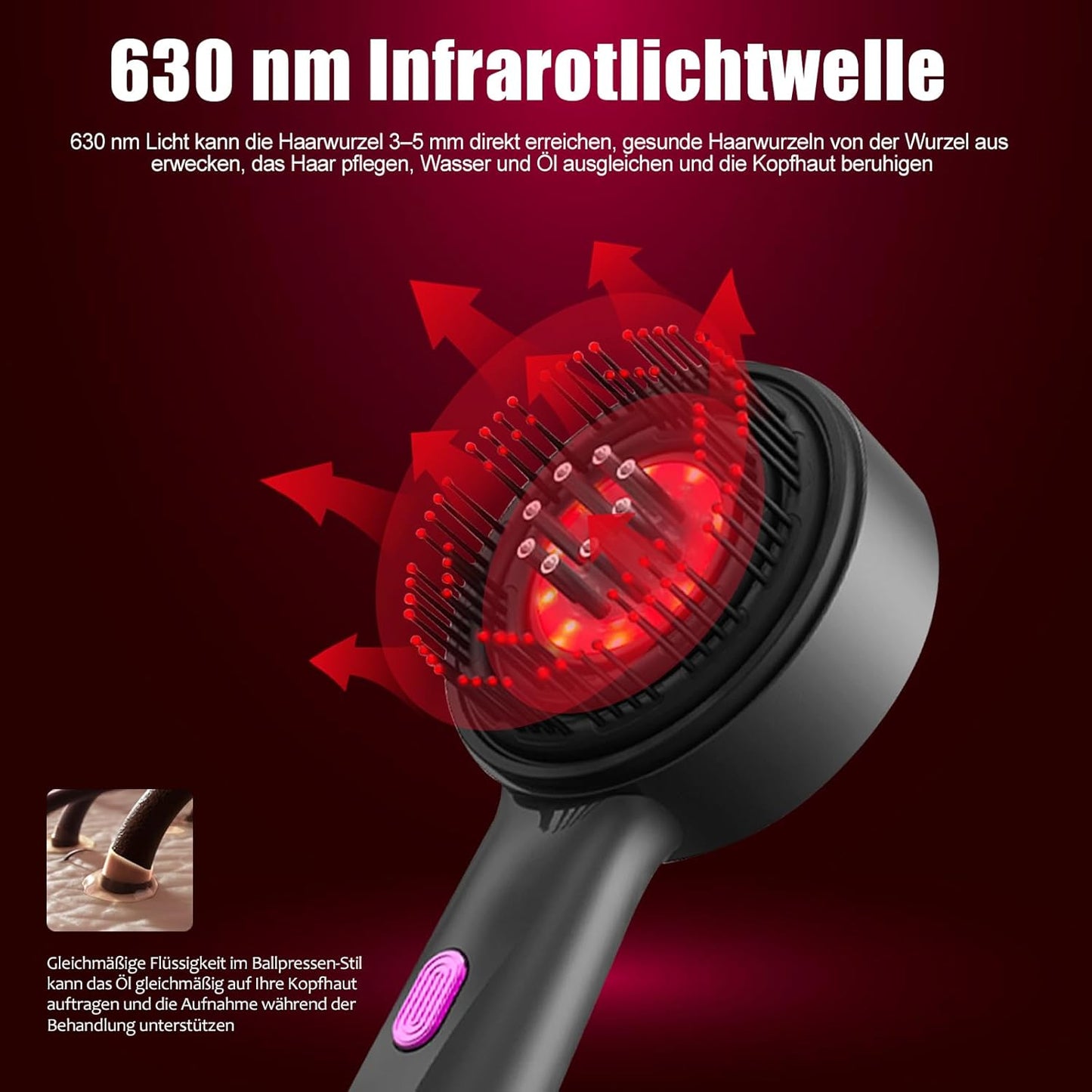 Electric Scalp Massager Brush color gray